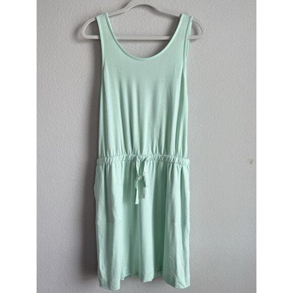 Lou & Grey Womens Medium Signaturesoft Lite Mint Crossover Back Pocket Dress NEW - Picture 5 of 14